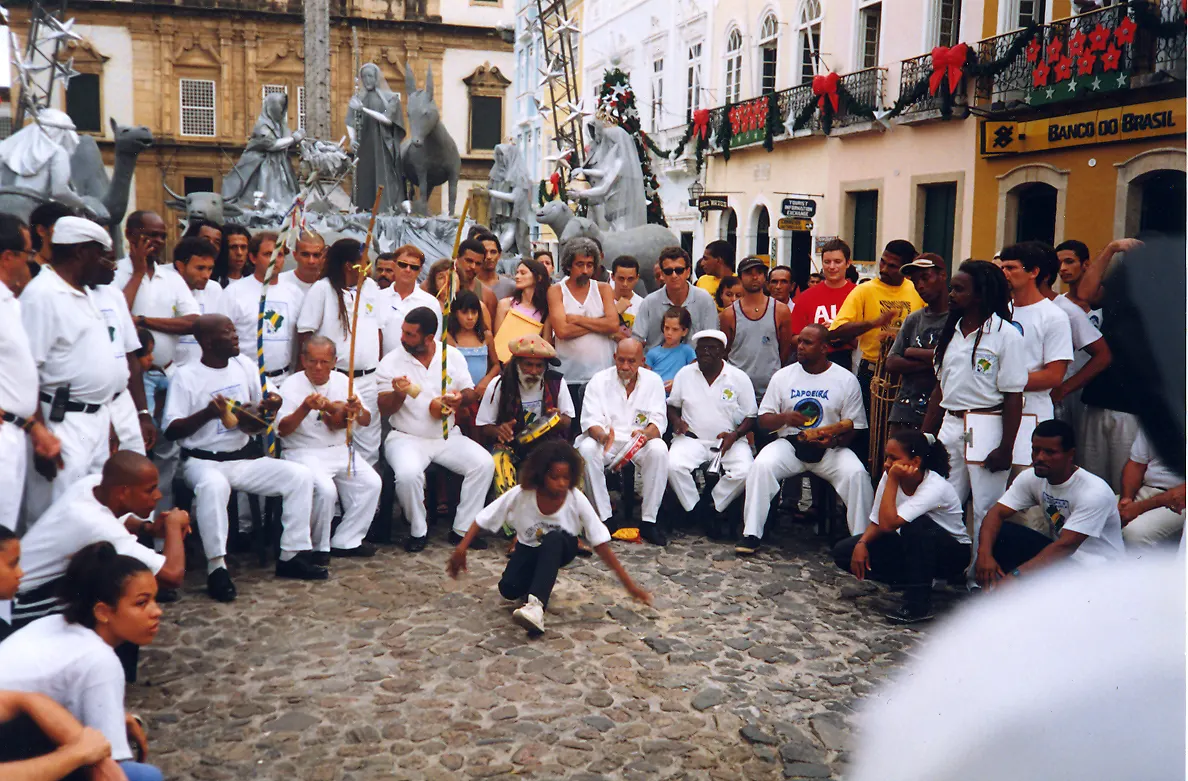 Capoeira in a Salvador square