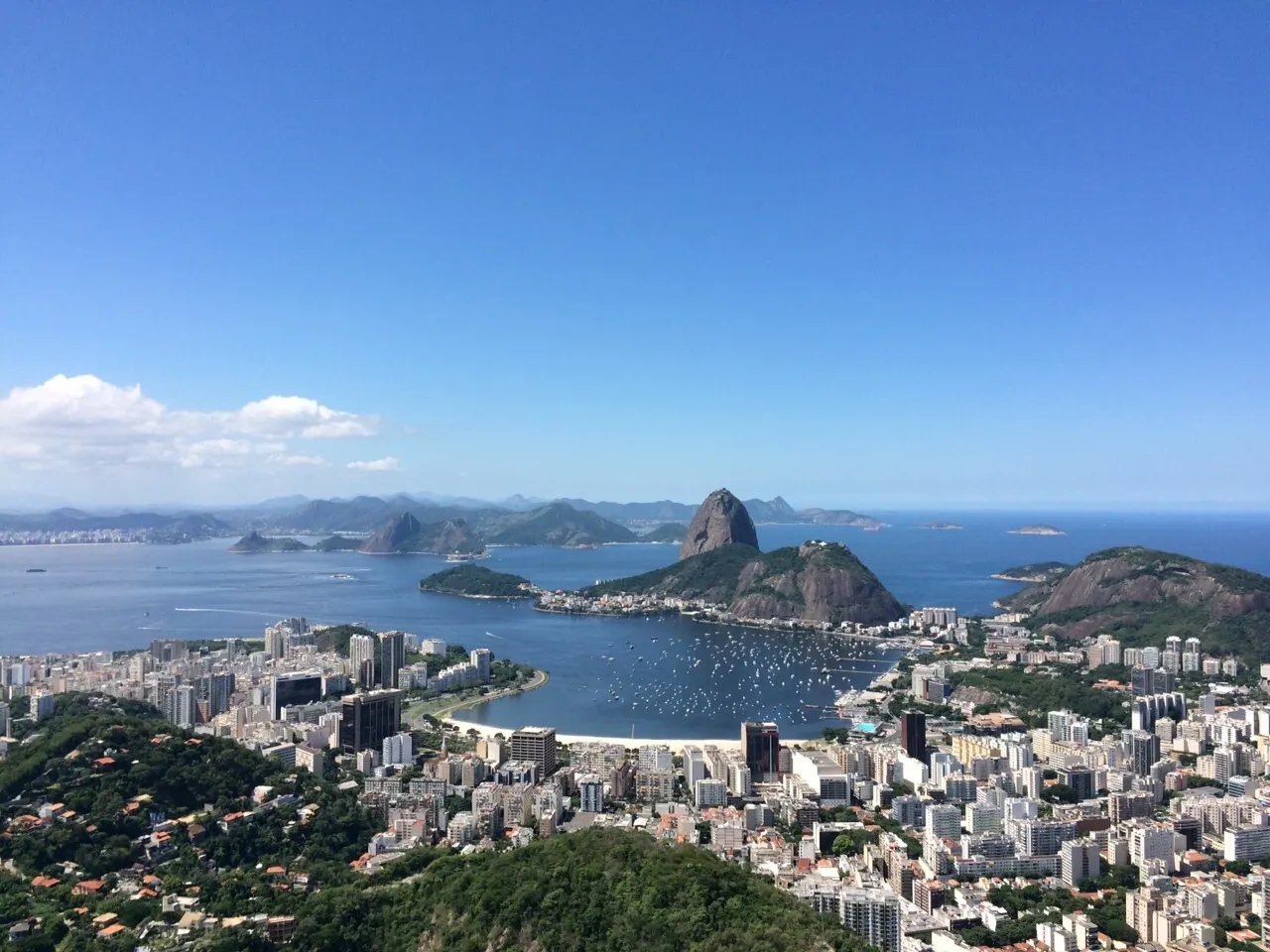 A sweeping viewpoint over Rio de Janeiro's mountains and bay