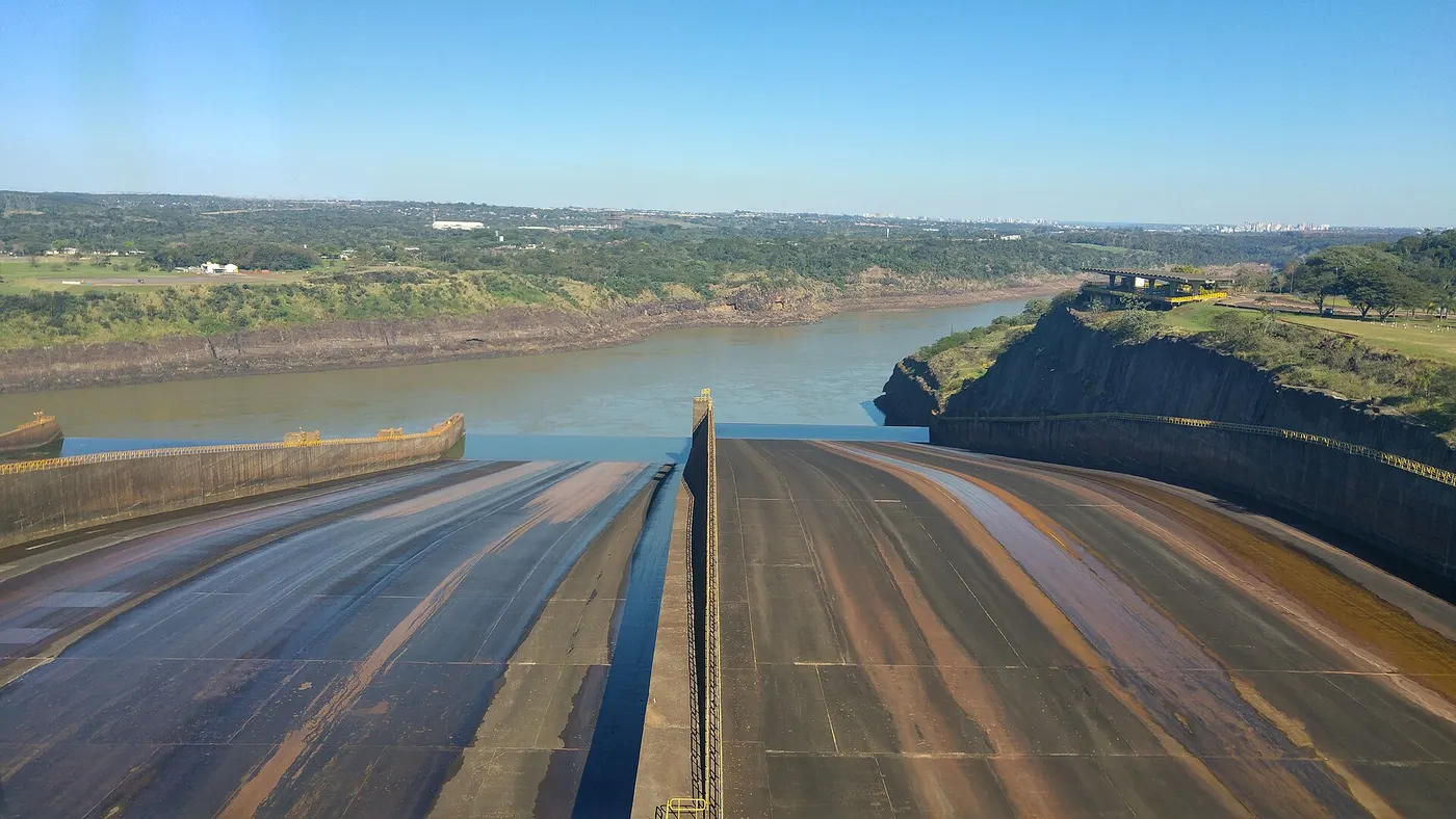 The Itaipu Dam spillway