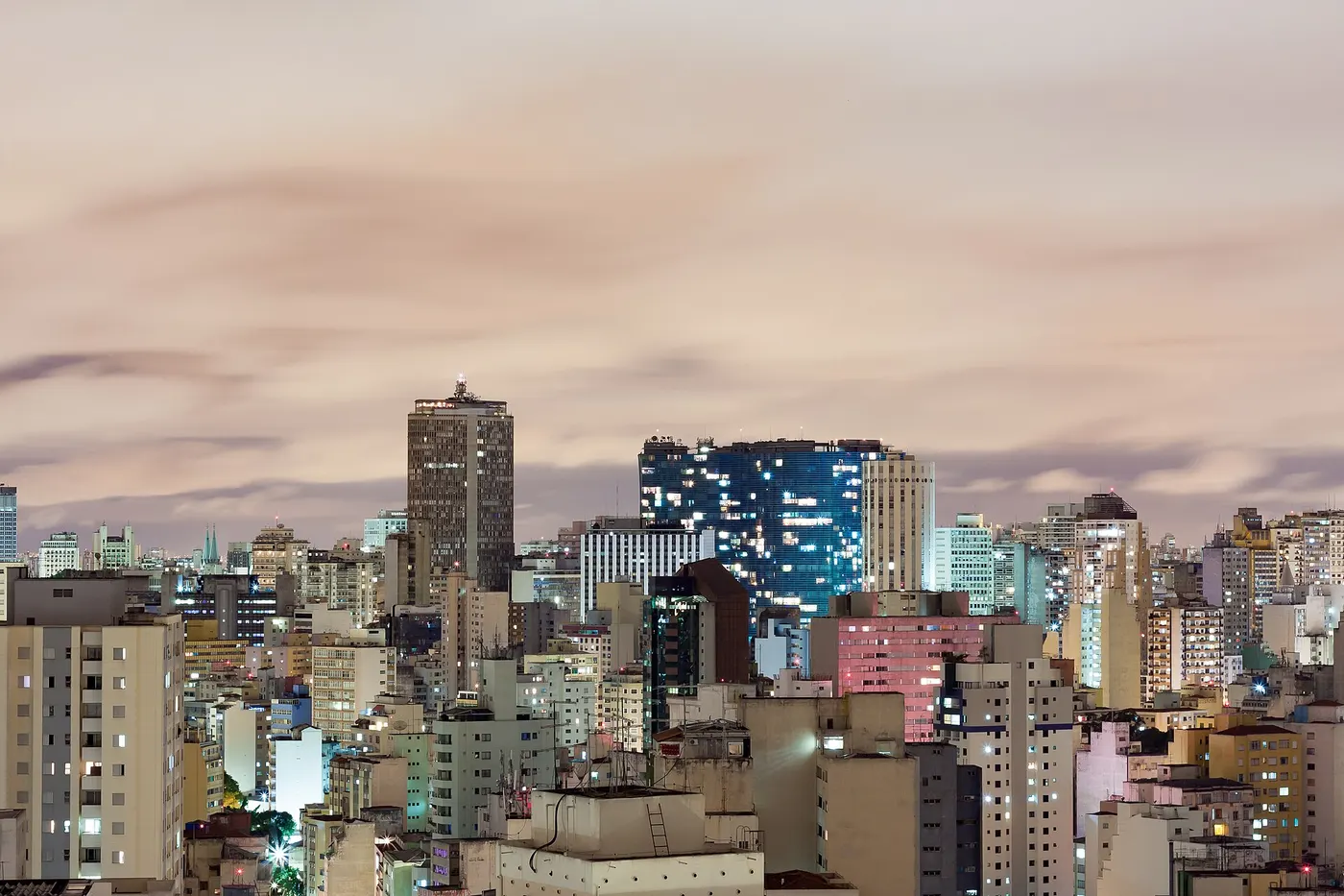 The São Paulo cityscape at dusk