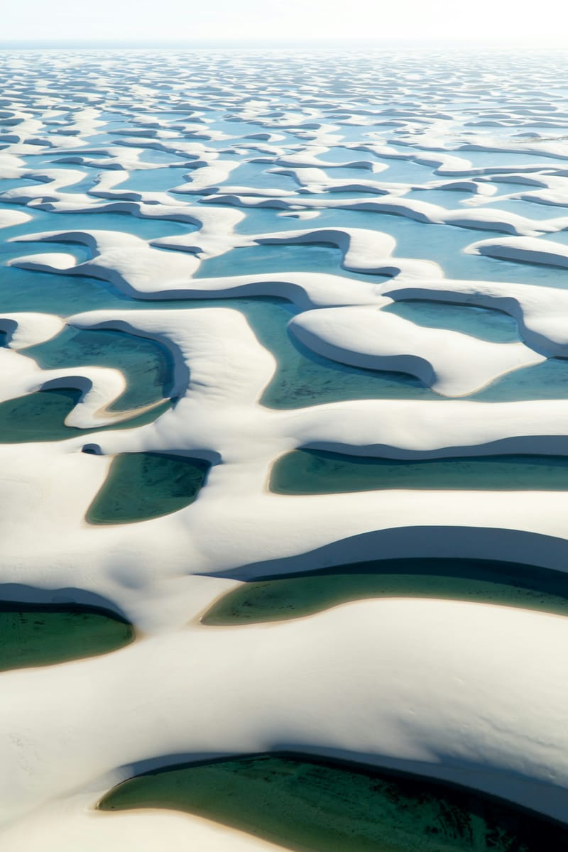White sand dunes and turquoise rain lagoons of Lençóis Maranhenses