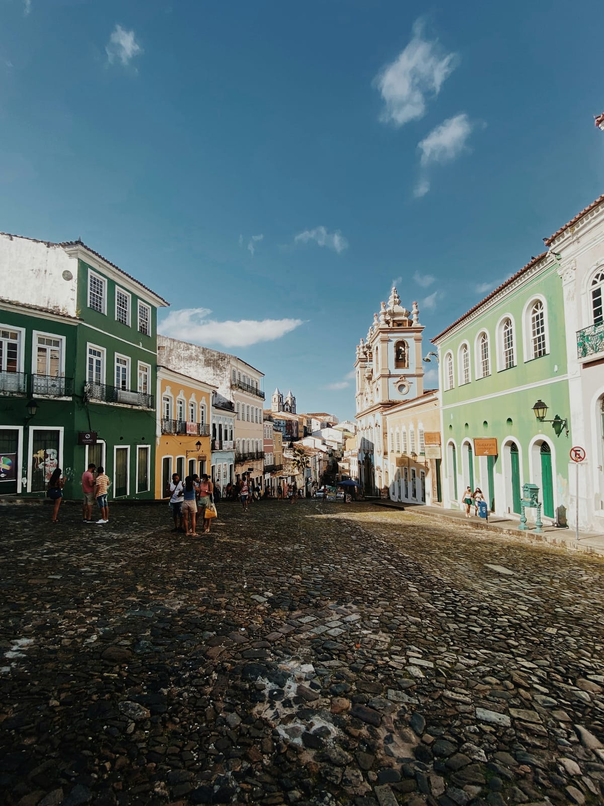 Colourful colonial buildings around the Pelourinho in Salvador